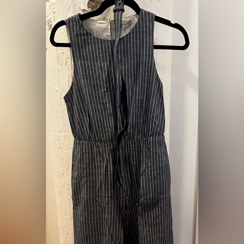 Alice + Olivia Blue and White Jumpsuit
